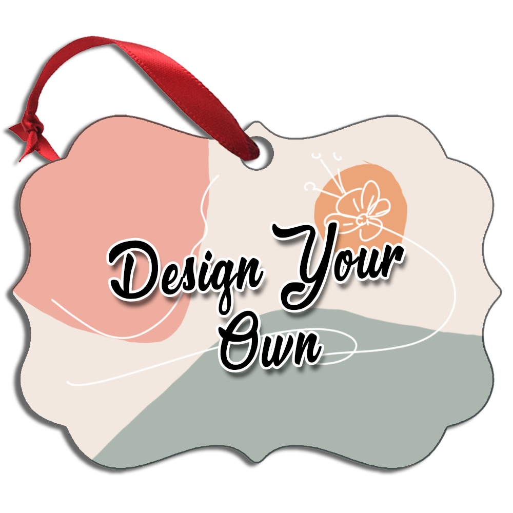 Design Your Own Christmas Ornament - upload your photos, add text & background!